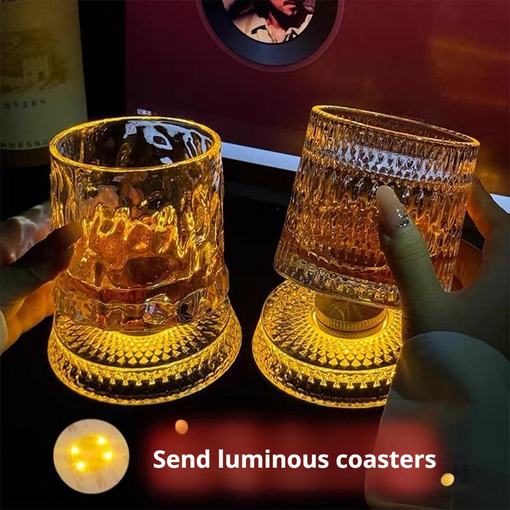 Highball Glass Set - Vasos de whisky giratorios con base