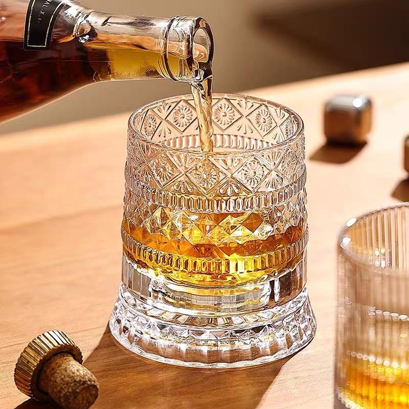 Vasos de whisky giratorios con - Highball Glass Set reseña y precio