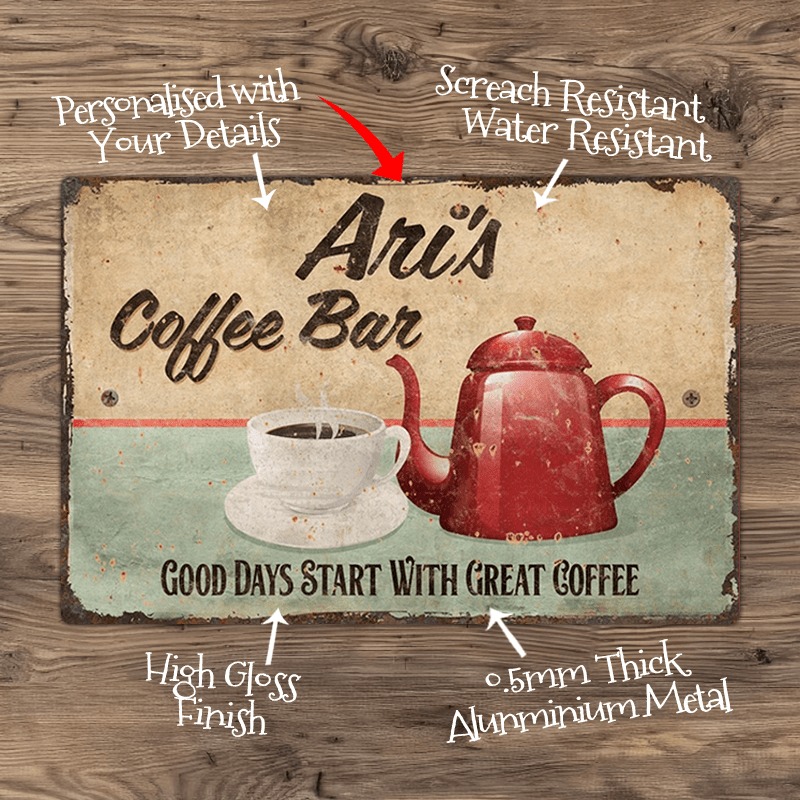 Letrero de metal personalizado - Home Bar Signs reseña y precio