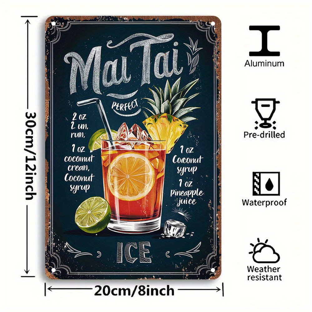 1 pieza de letrero metálico vi - Home Bar Lounge reseña y precio