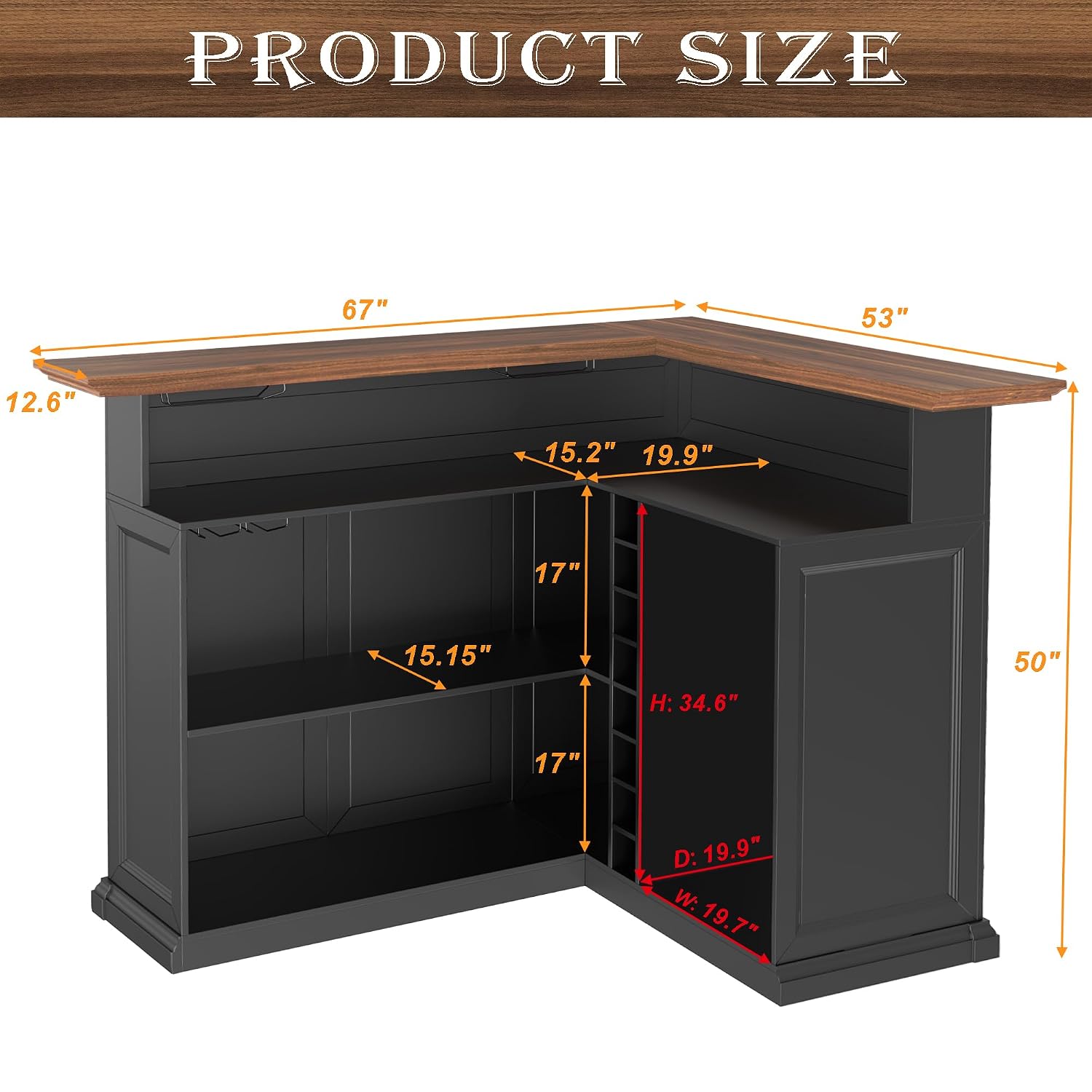 Mueble Bar en Forma de L con E - Home Bar Lounge reseña y precio