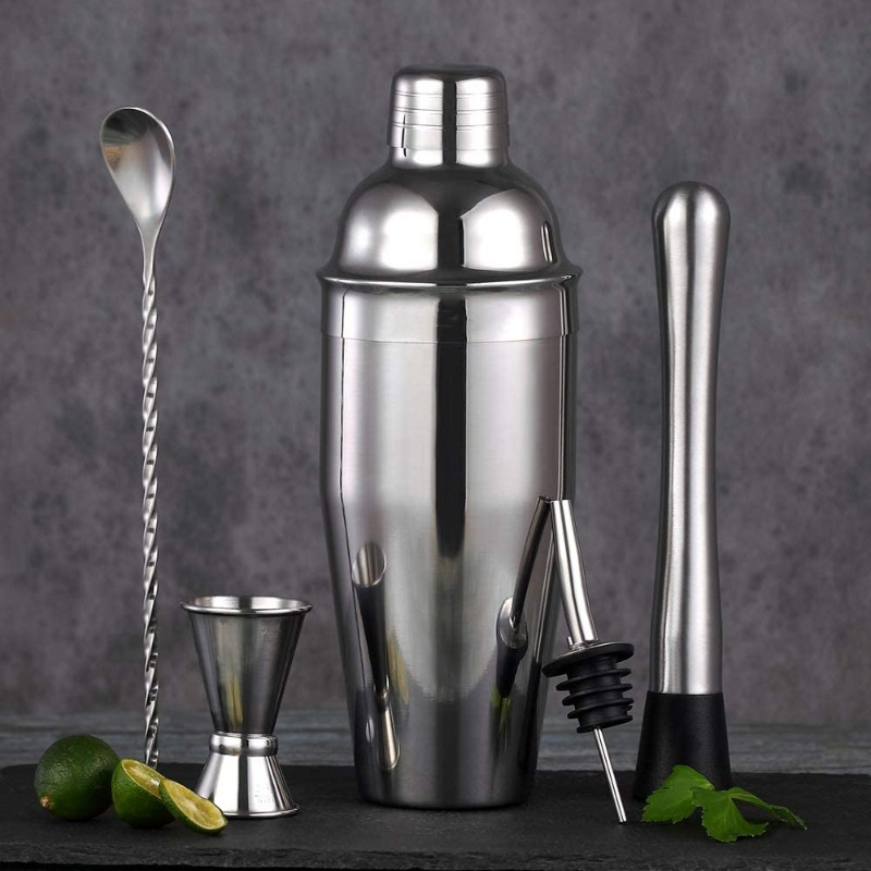 Kit de Coctelería de 5 Piezas  - Boston Shaker Set reseña y precio